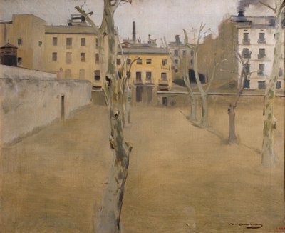Hof des alten Gefängnisses von Barcelona (Hof der Lämmer) von Ramon Casas i Carbo